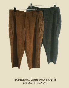 SARROUEL CROPPED PANTS(BROWN/BLACK)
