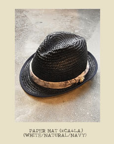 PAPER HAT (×CA4LA(WHITE/NATURAL/NAVY)