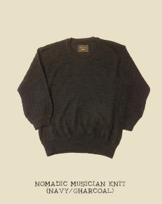 NOMADIC MUSICIAN KNIT (NAVY/CHARCOAL)