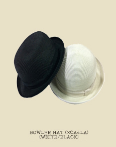 BOWLER HAT (×CA4LA) (WHITE/BLACK)