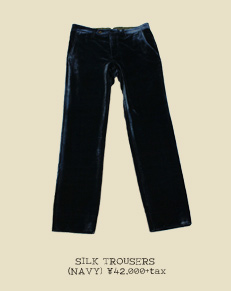 SILK TROUSERS (NAVY)