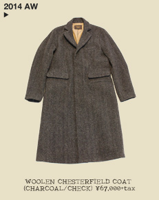 WOOLEN CHESTERFIELD COAT (CHARCOAL/CHECK)
