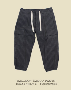 BALLOON CARGO PANTS (GRAY/NAVY)